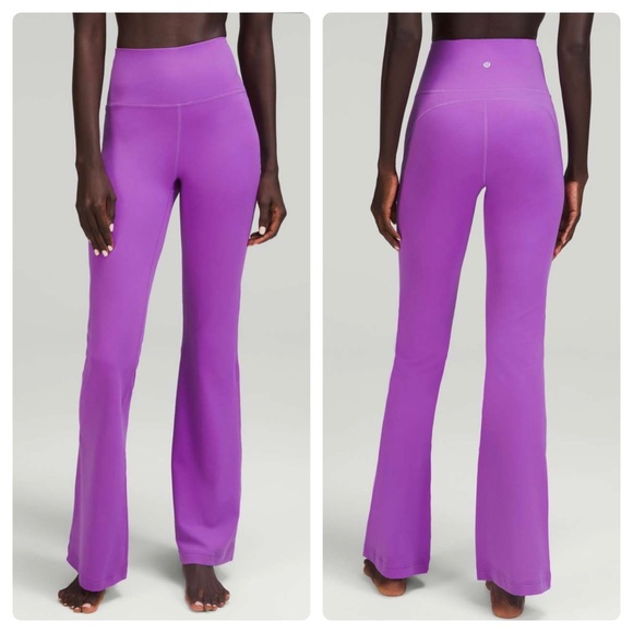 lululemon athletica Pants - NEW Lululemon Size 10 Groove Super High Rise Flared Pant *Nulu Moonlit Magenta